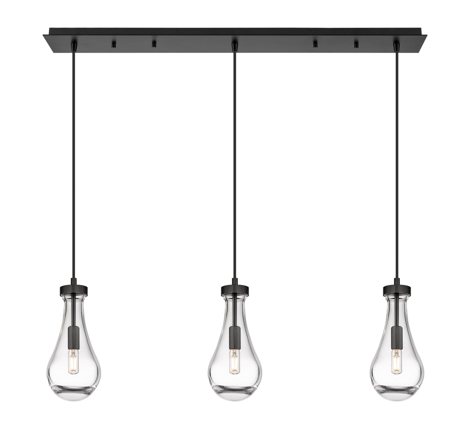 Innovations - 123-451-1P-BK-G451-5CL - LED Linear Pendant - Downtown Urban - Matte Black