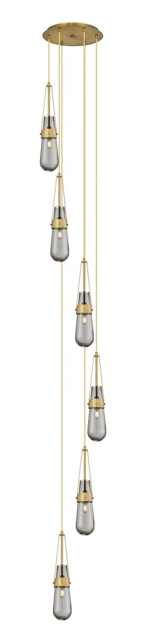 Innovations - 123-452-1P-BB-G452-4SM - LED Linear Pendant - Downtown Urban - Brushed Brass