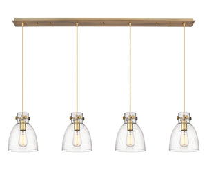 Innovations - 124-410-1PS-BB-G412-8SDY - Seven Light Linear Pendant - Downtown Urban - Brushed Brass