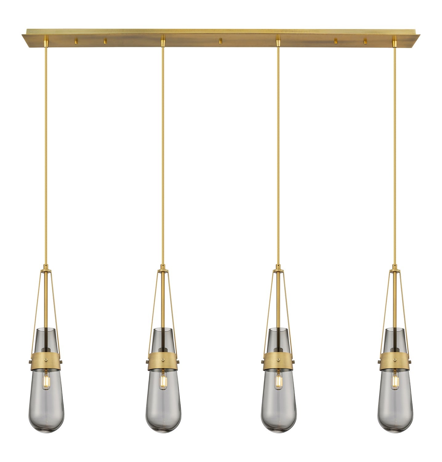 Innovations - 124-452-1P-BB-G452-4SM - LED Linear Pendant - Downtown Urban - Brushed Brass