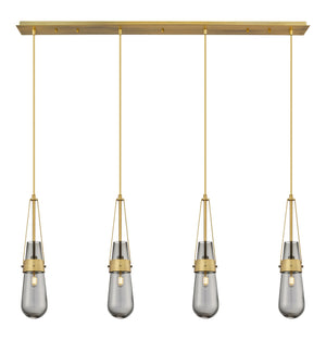 Innovations - 124-452-1P-BB-G452-4SM - LED Linear Pendant - Downtown Urban - Brushed Brass