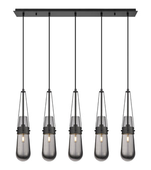 Innovations - 125-452-1P-BK-G452-4SM - LED Linear Pendant - Downtown Urban - Matte Black