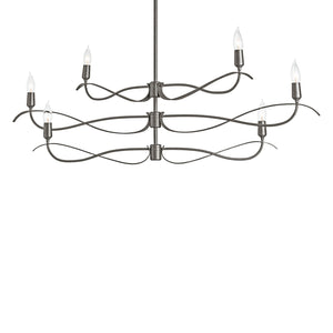 Hubbardton Forge - 136350-SKT-MULT-20 - Six Light Chandelier - Willow - Natural Iron