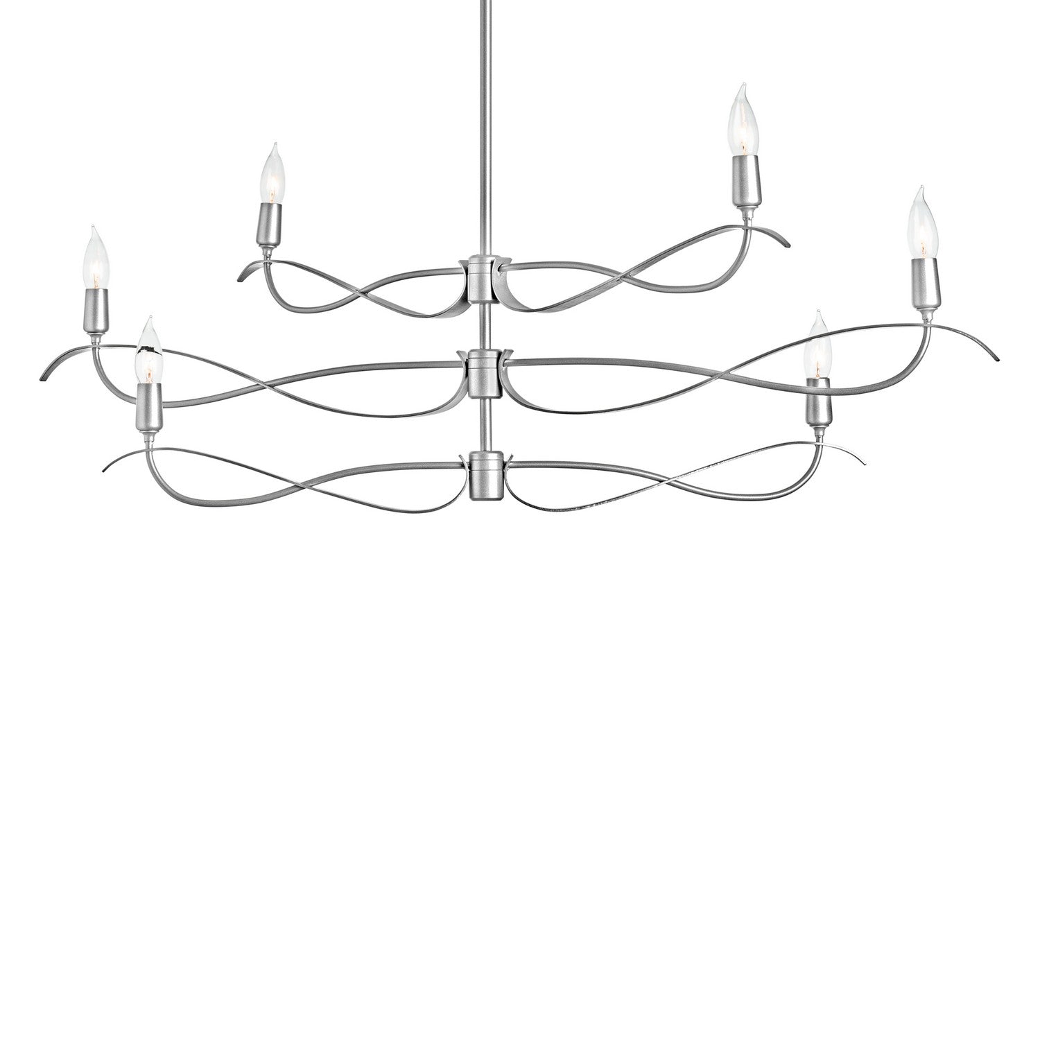 Hubbardton Forge - 136350-SKT-MULT-85 - Six Light Chandelier - Willow - Sterling