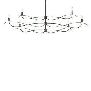 Hubbardton Forge - 136352-SKT-MULT-14 - Six Light Chandelier - Willow - Oil Rubbed Bronze