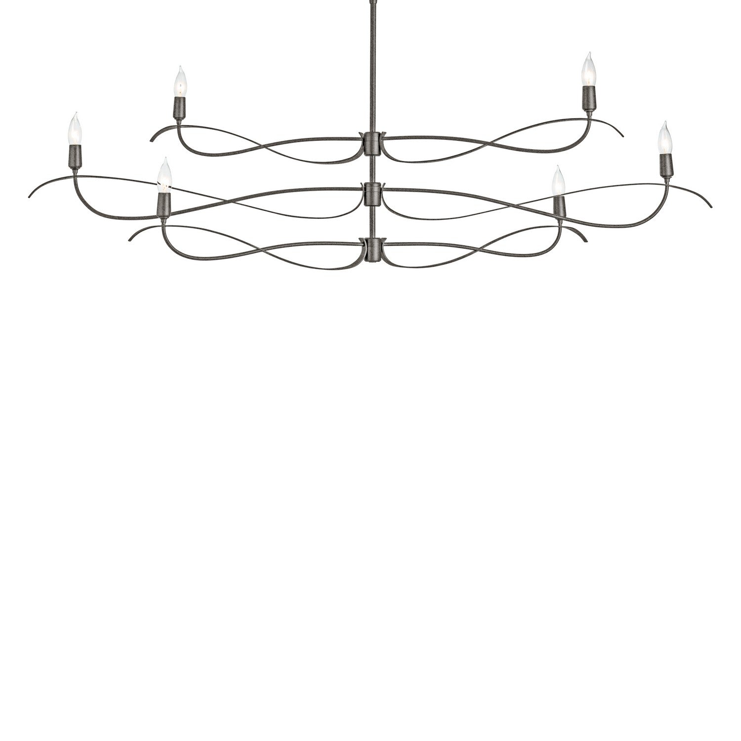 Hubbardton Forge - 136352-SKT-MULT-20 - Six Light Chandelier - Willow - Natural Iron