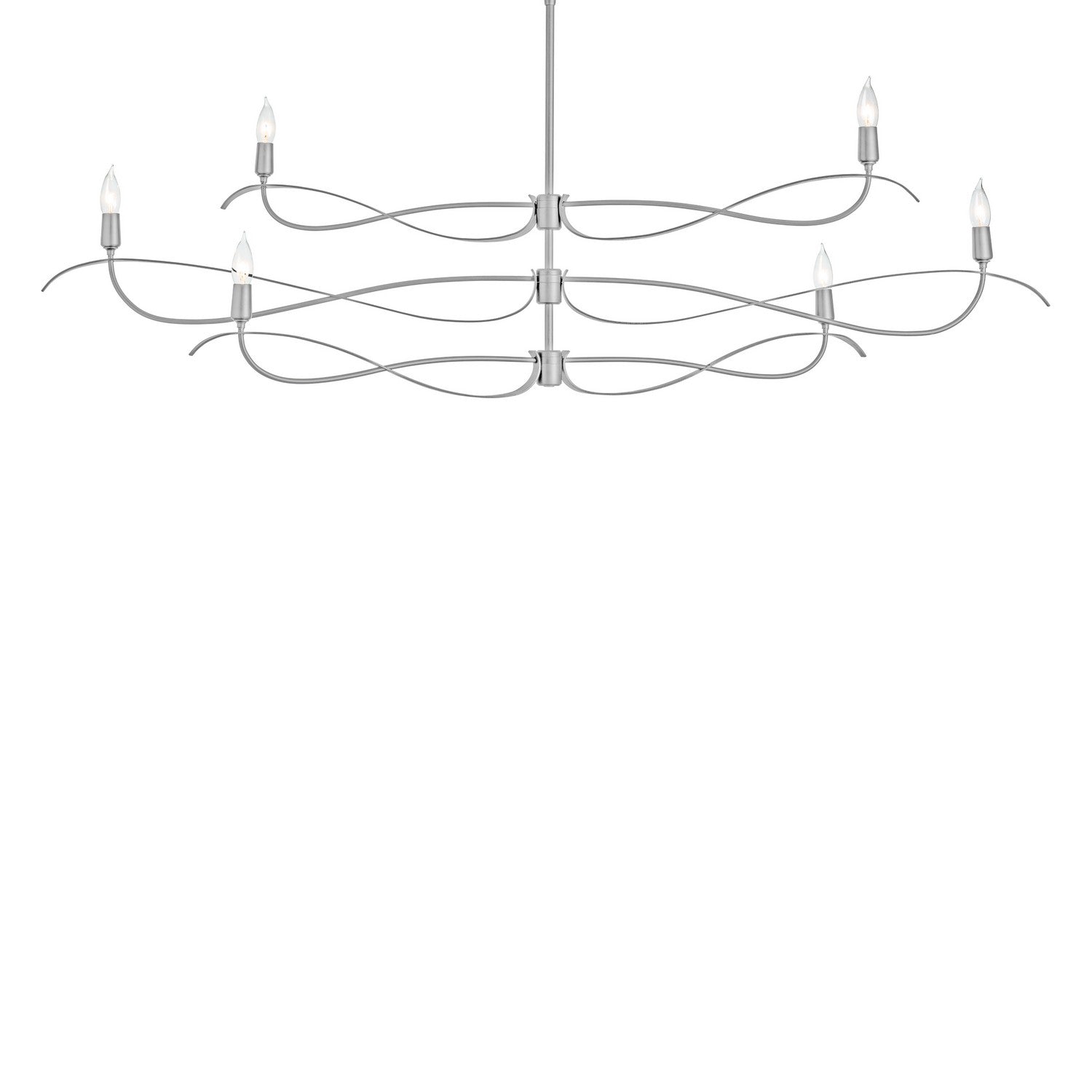 Hubbardton Forge - 136352-SKT-MULT-82 - Six Light Chandelier - Willow - Vintage Platinum