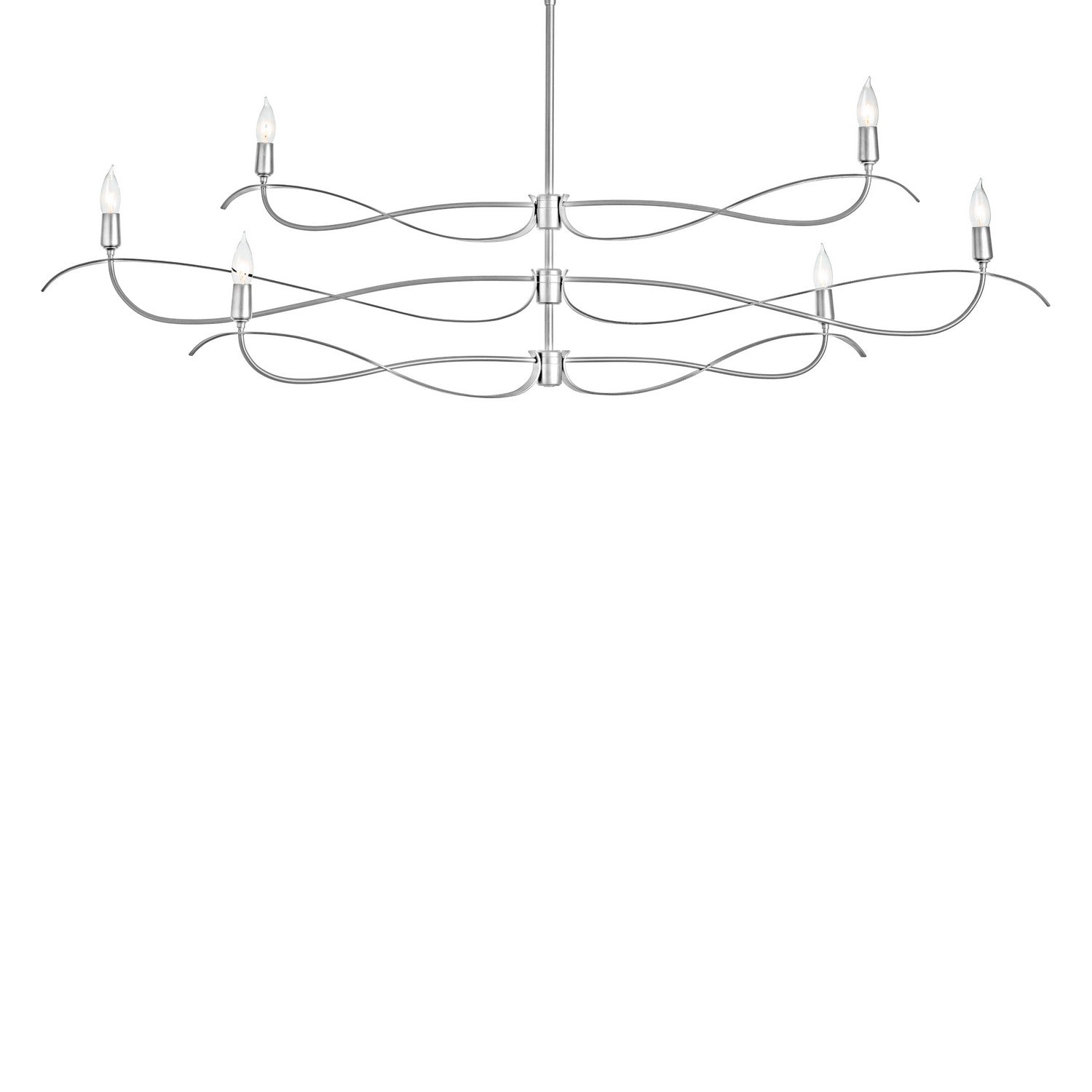 Hubbardton Forge - 136352-SKT-MULT-85 - Six Light Chandelier - Willow - Sterling