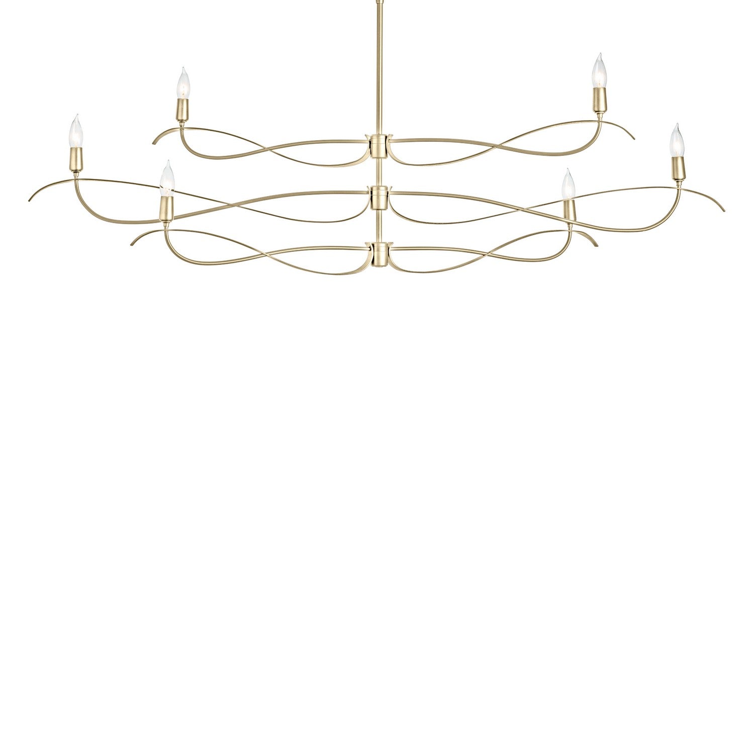 Hubbardton Forge - 136352-SKT-MULT-86 - Six Light Chandelier - Willow - Modern Brass