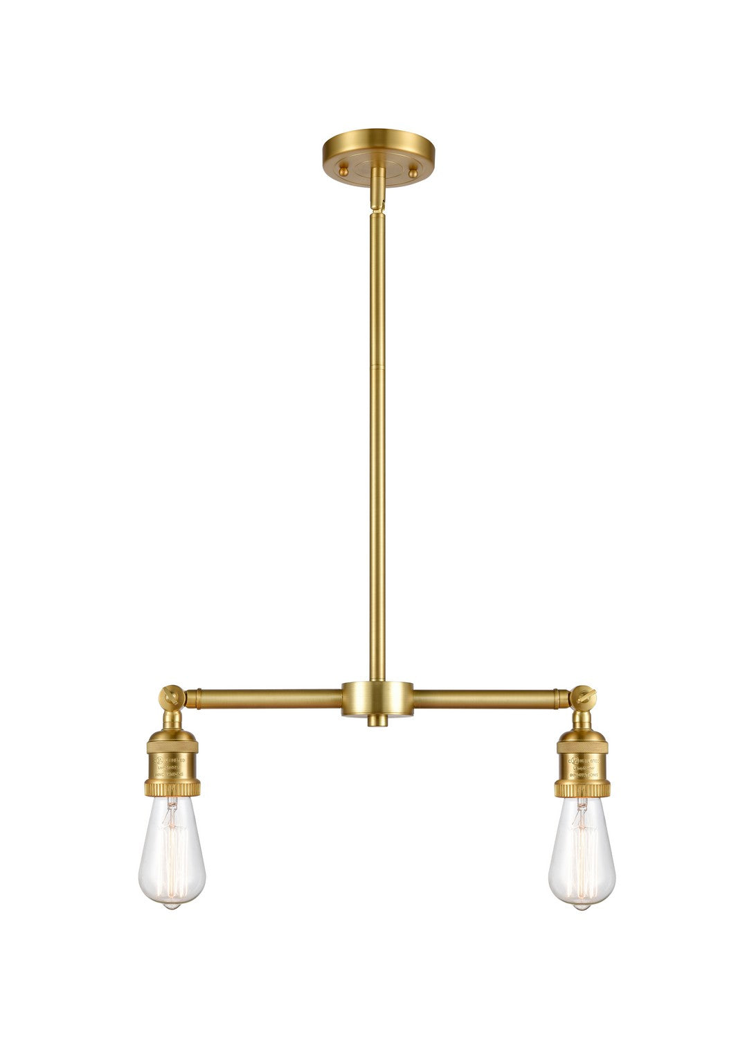 Innovations - 209-SG - Two Light Island Pendant - Franklin Restoration - Satin Gold