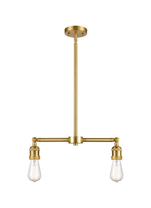 Innovations - 209-SG - Two Light Island Pendant - Franklin Restoration - Satin Gold