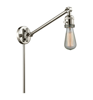 Innovations - 237-PN - One light Swing Arm With Switch - Franklin Restoration - Polished Nickel