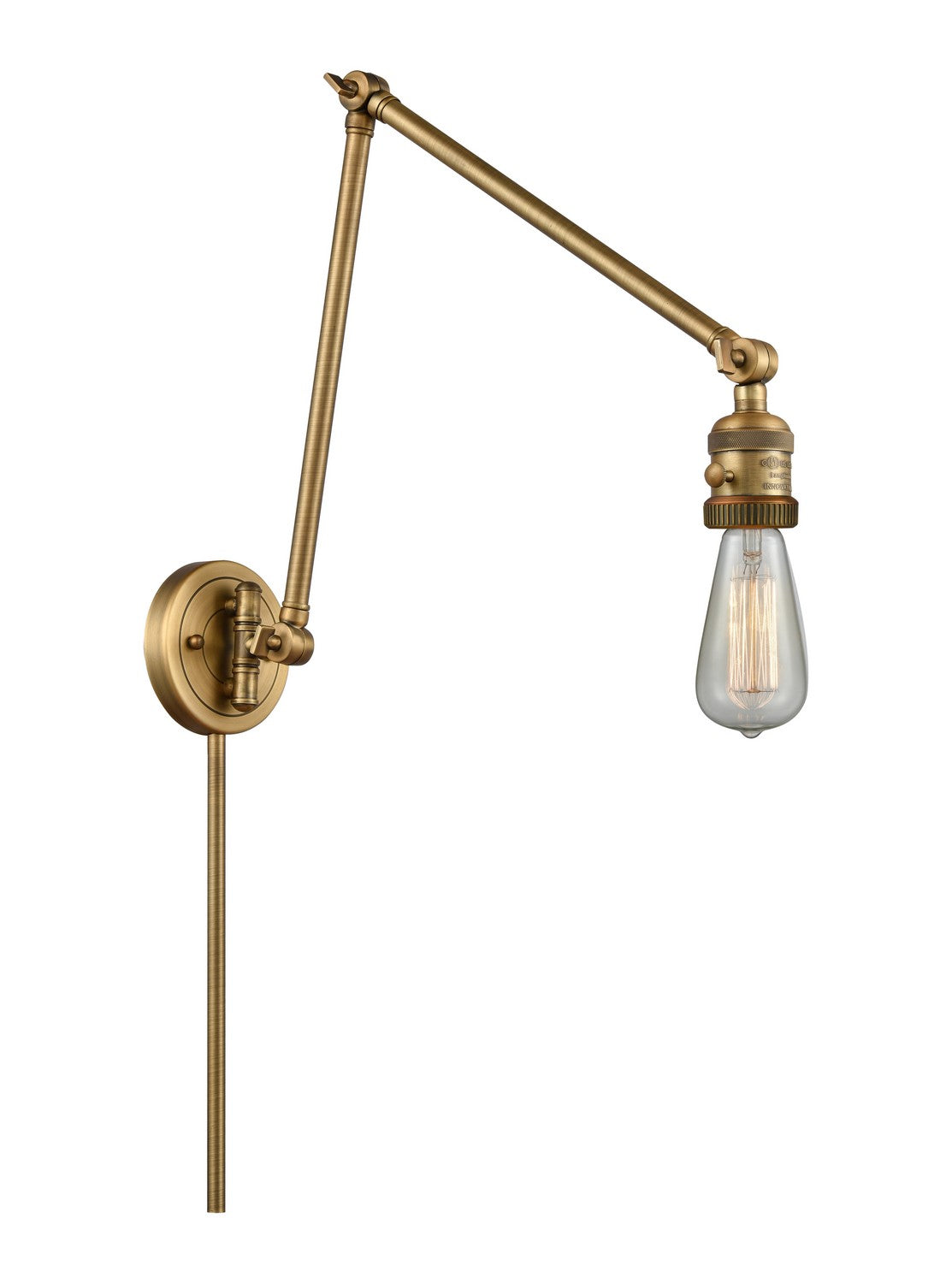 Innovations - 238-BB - One Light Swing Arm Lamp - Franklin Restoration - Brushed Brass