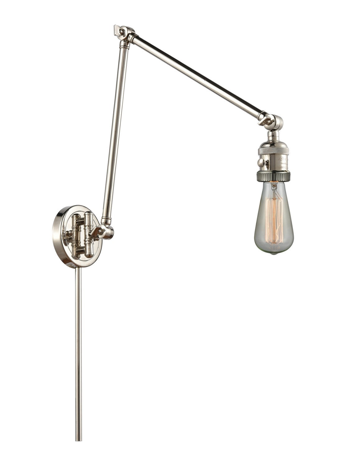 Innovations - 238-PN - One Light Swing Arm Lamp - Franklin Restoration - Polished Nickel