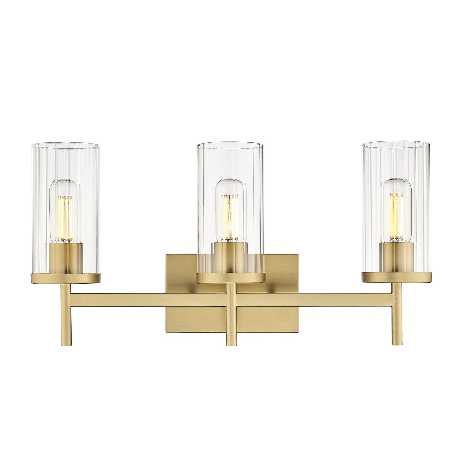 Golden - 7011-BA3 BCB-CLR - Three Light Bath Vanity - Winslett BCB - Brushed Champagne Bronze