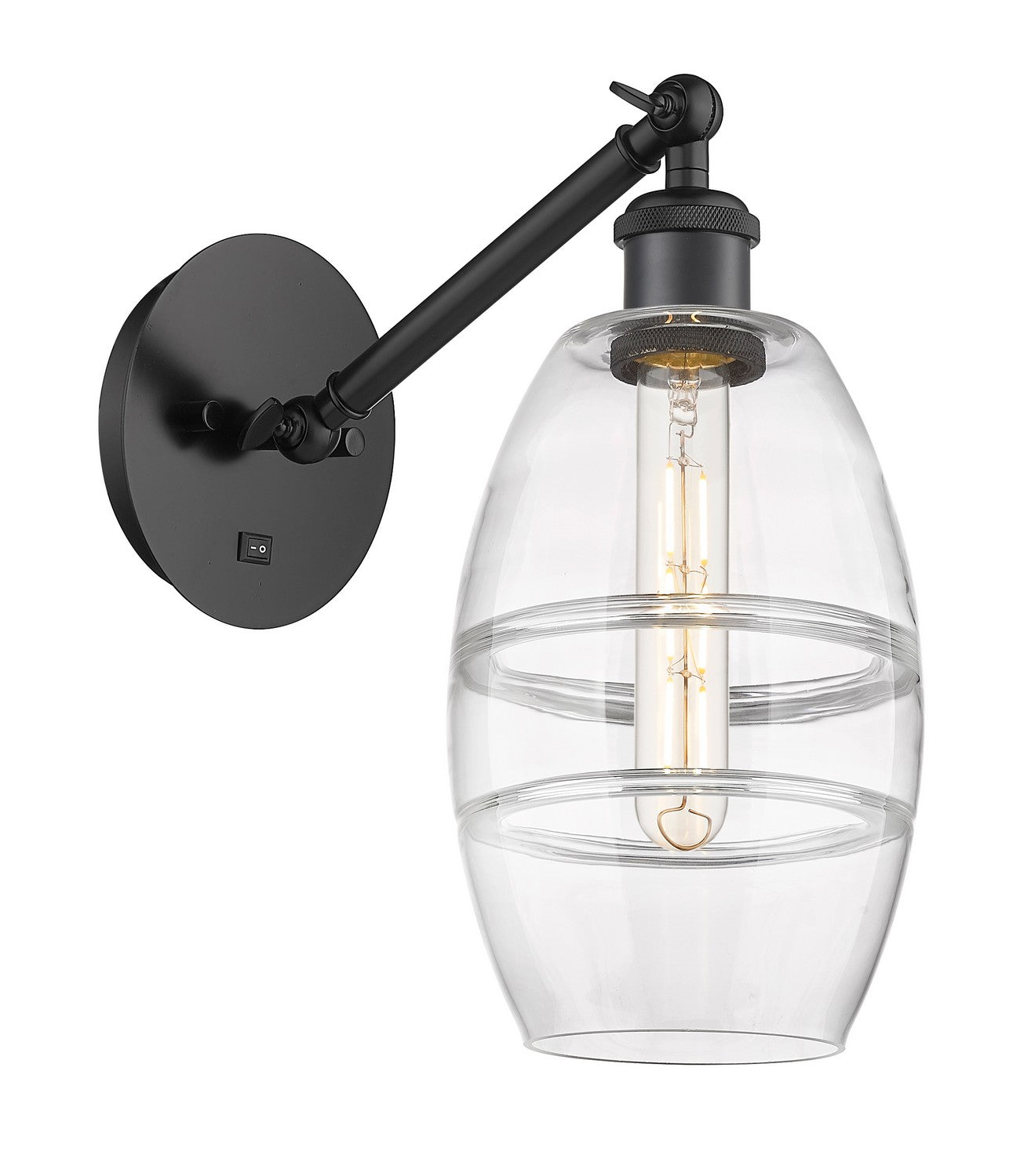 Innovations - 317-1W-BK-G557-6CL - One Light Wall Sconce - Ballston - Matte Black