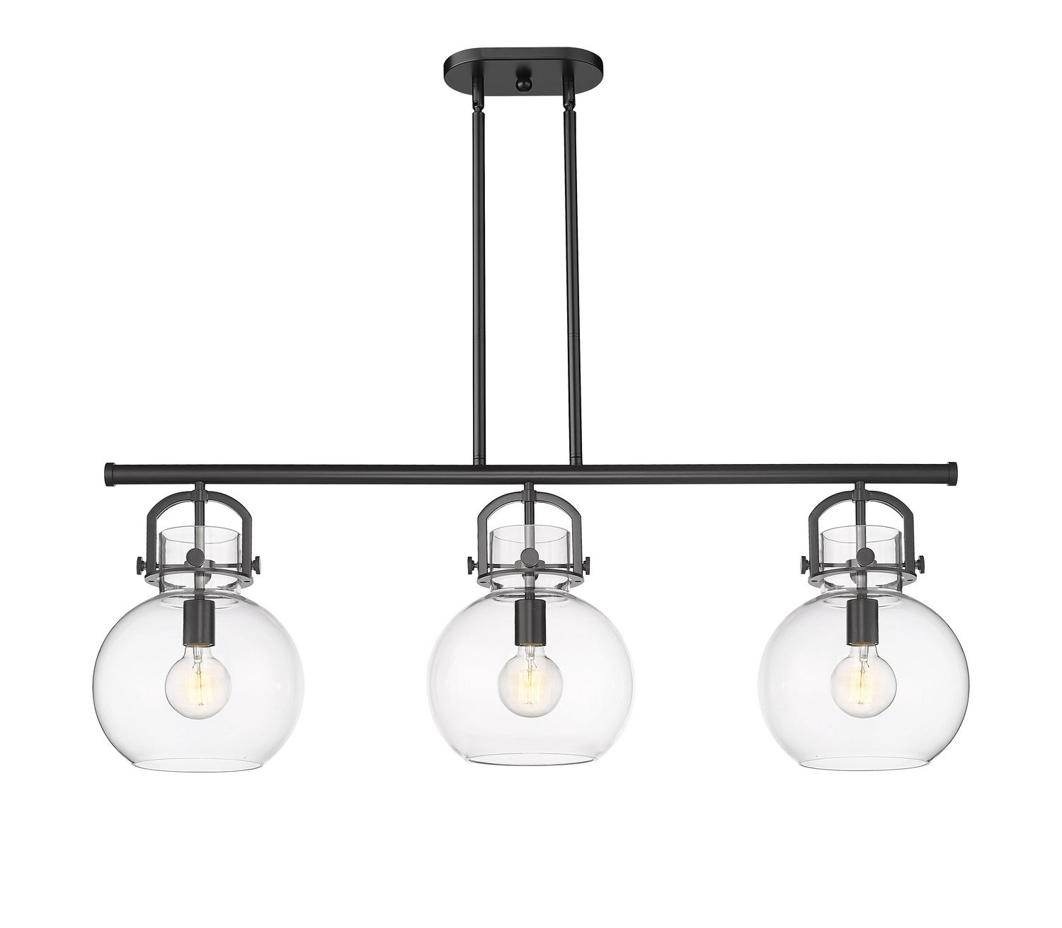 Innovations - 410-3I-BK-G410-10CL - Three Light Island Pendant - Downtown Urban - Matte Black