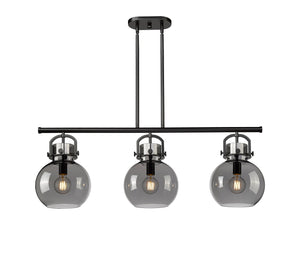 Innovations - 410-3I-BK-G410-10SM - Three Light Island Pendant - Downtown Urban - Matte Black