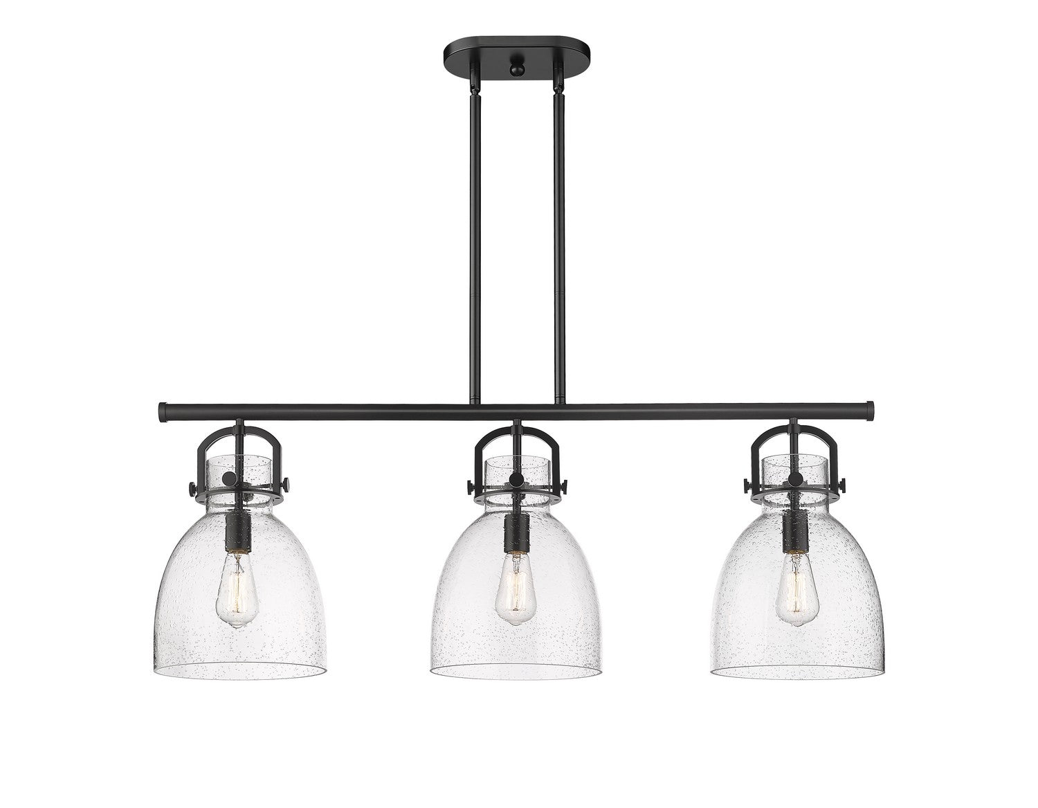 Innovations - 410-3I-BK-G412-10SDY - Three Light Island Pendant - Downtown Urban - Matte Black