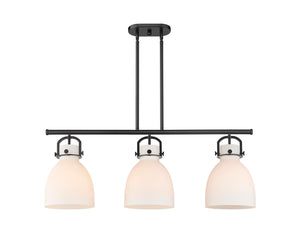 Innovations - 410-3I-BK-G412-10WH - Three Light Island Pendant - Downtown Urban - Matte Black