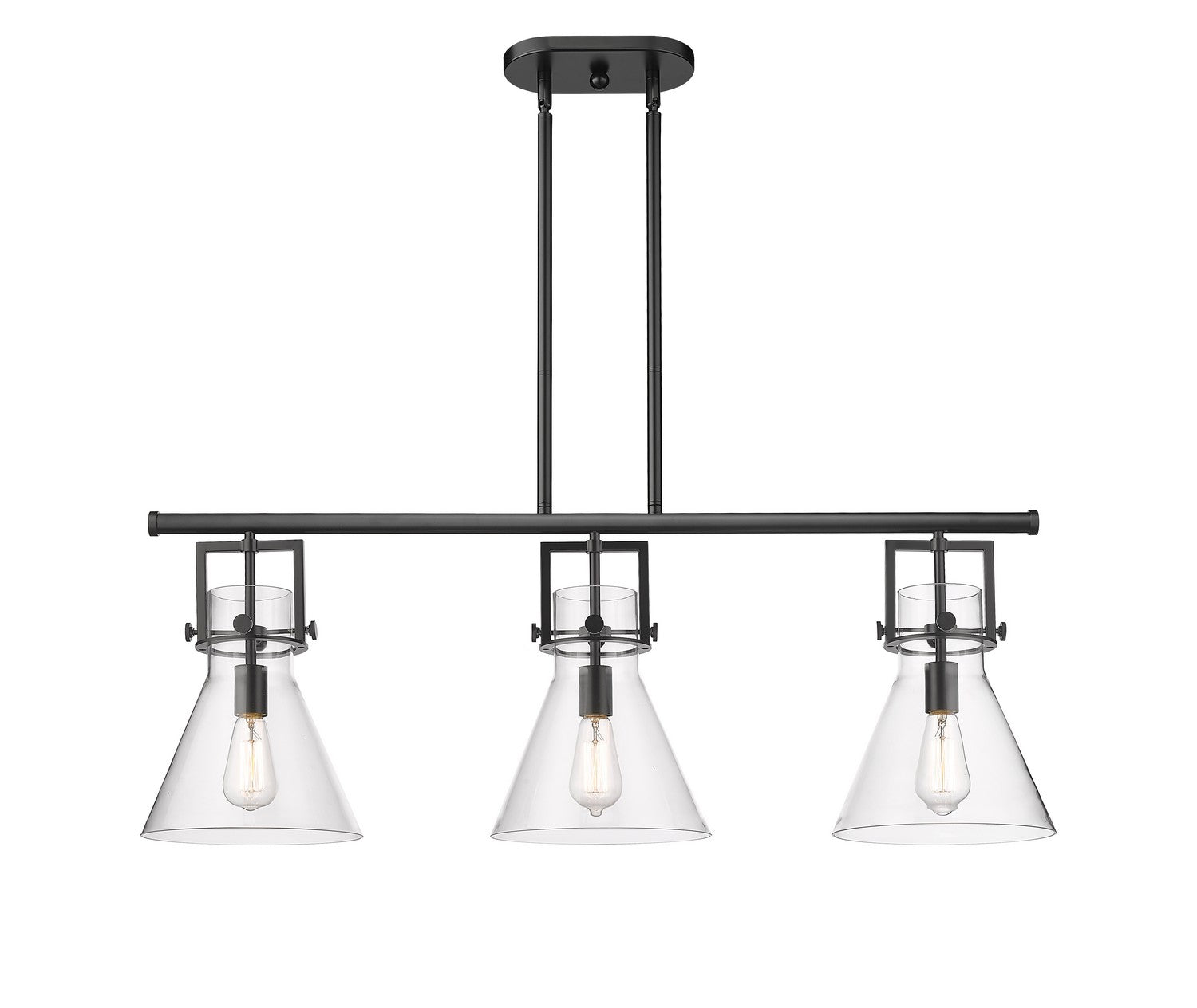 Innovations - 411-3I-BK-G411-10CL - Three Light Island Pendant - Downtown Urban - Matte Black