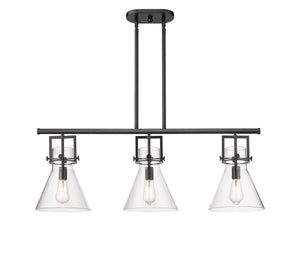 Innovations - 411-3I-BK-G411-10CL - Three Light Island Pendant - Downtown Urban - Matte Black