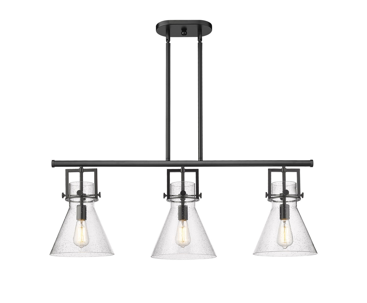 Innovations - 411-3I-BK-G411-10SDY - Three Light Island Pendant - Downtown Urban - Matte Black