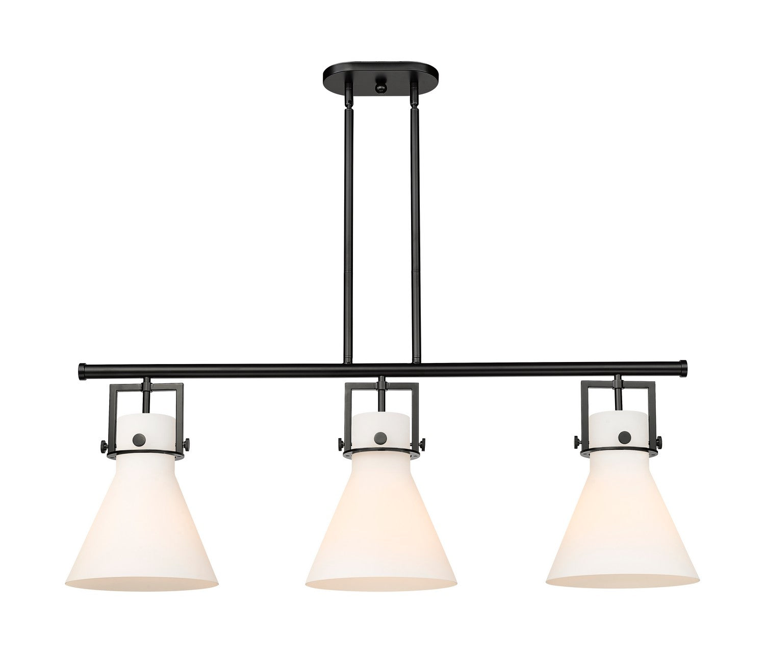 Innovations - 411-3I-BK-G411-10WH - Three Light Island Pendant - Downtown Urban - Matte Black