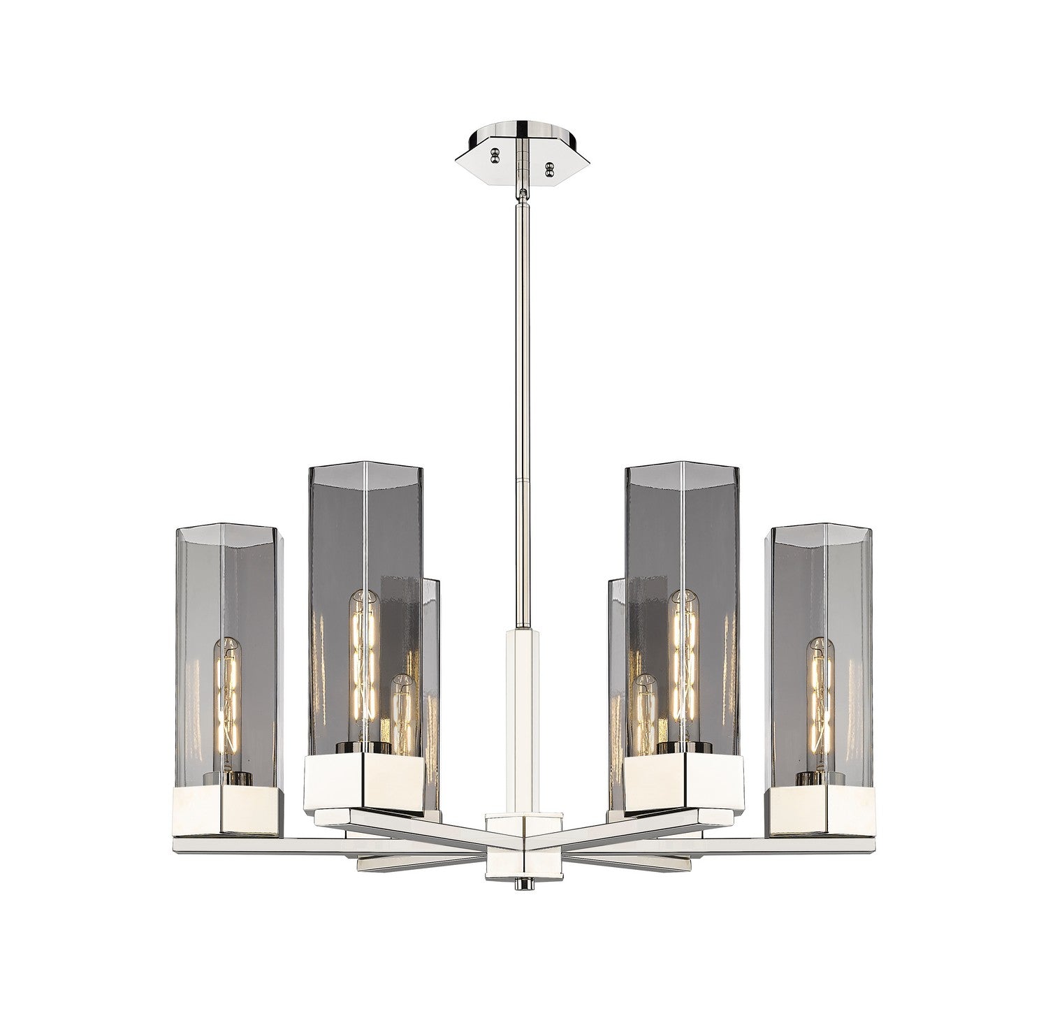 Innovations - 427-6CR-PN-G427-14SM - LED Chandelier - Downtown Urban - Polished Nickel