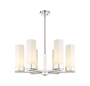 Innovations - 427-6CR-PN-G427-14WH - LED Chandelier - Downtown Urban - Polished Nickel