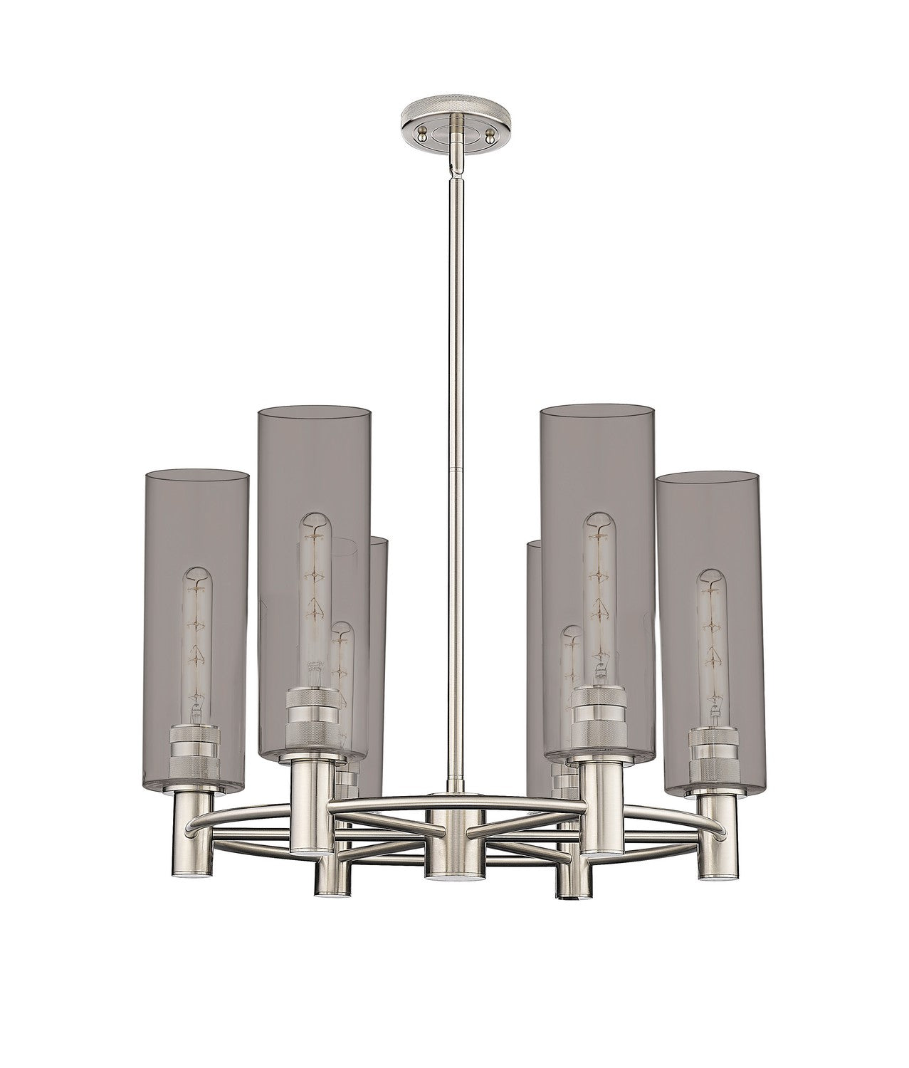 Innovations - 434-6CR-PN-G434-12SM - LED Chandelier - Downtown Urban - Polished Nickel