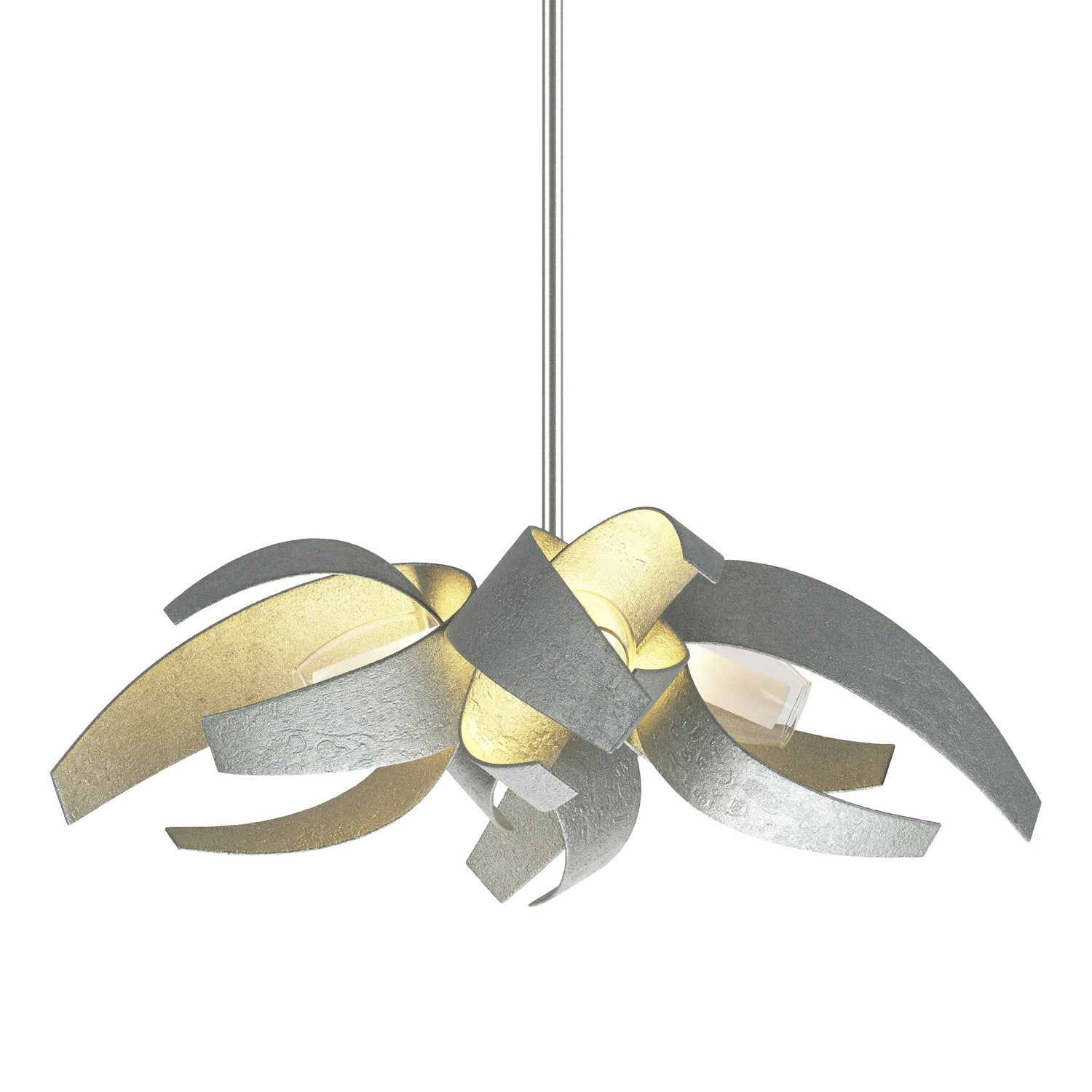 Hubbardton Forge - 136500-SKT-MULT-82-YE0352 - Four Light Pendant - Corona - Vintage Platinum