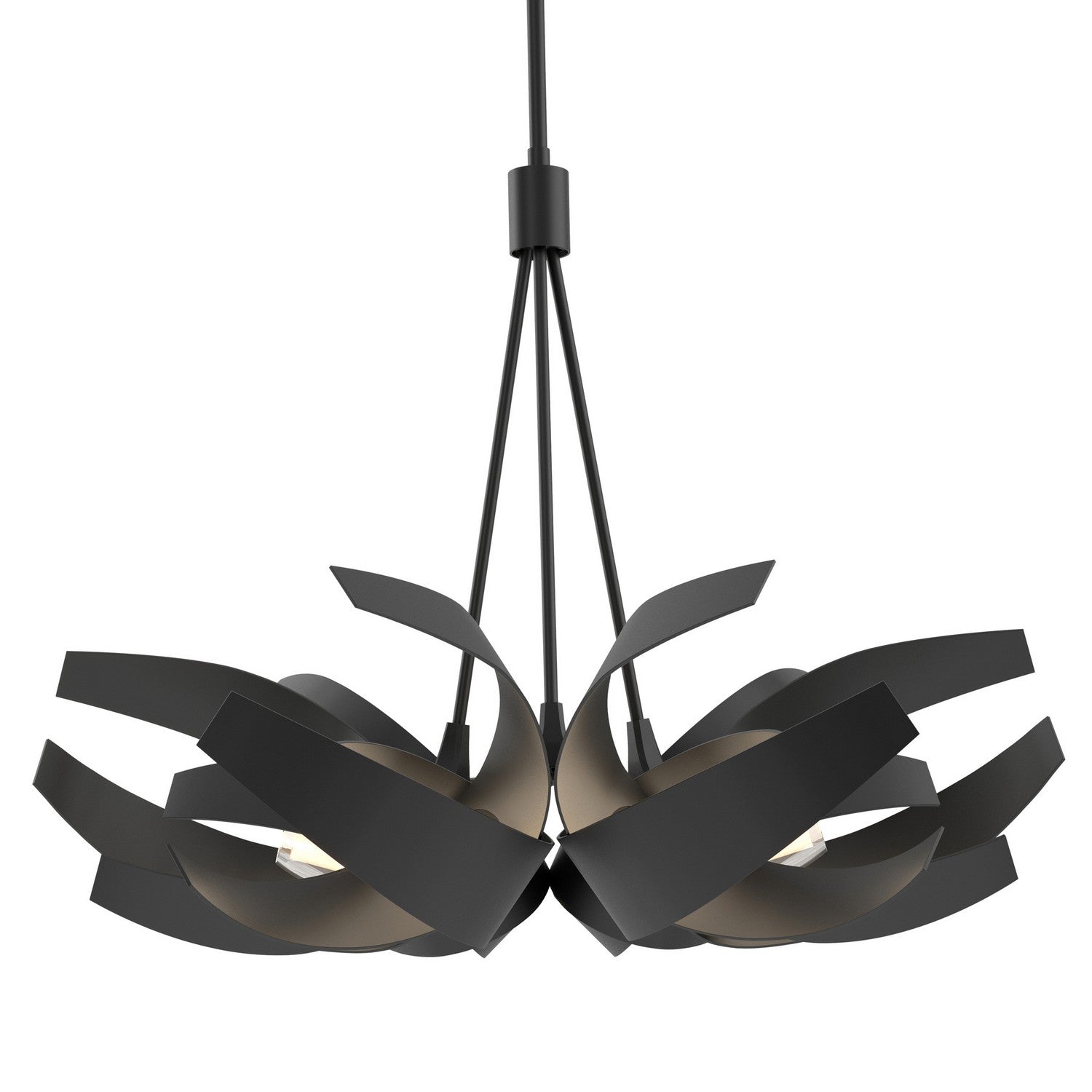 Hubbardton Forge - 136501-SKT-MULT-10-YE0352 - Six Light Pendant - Corona - Black