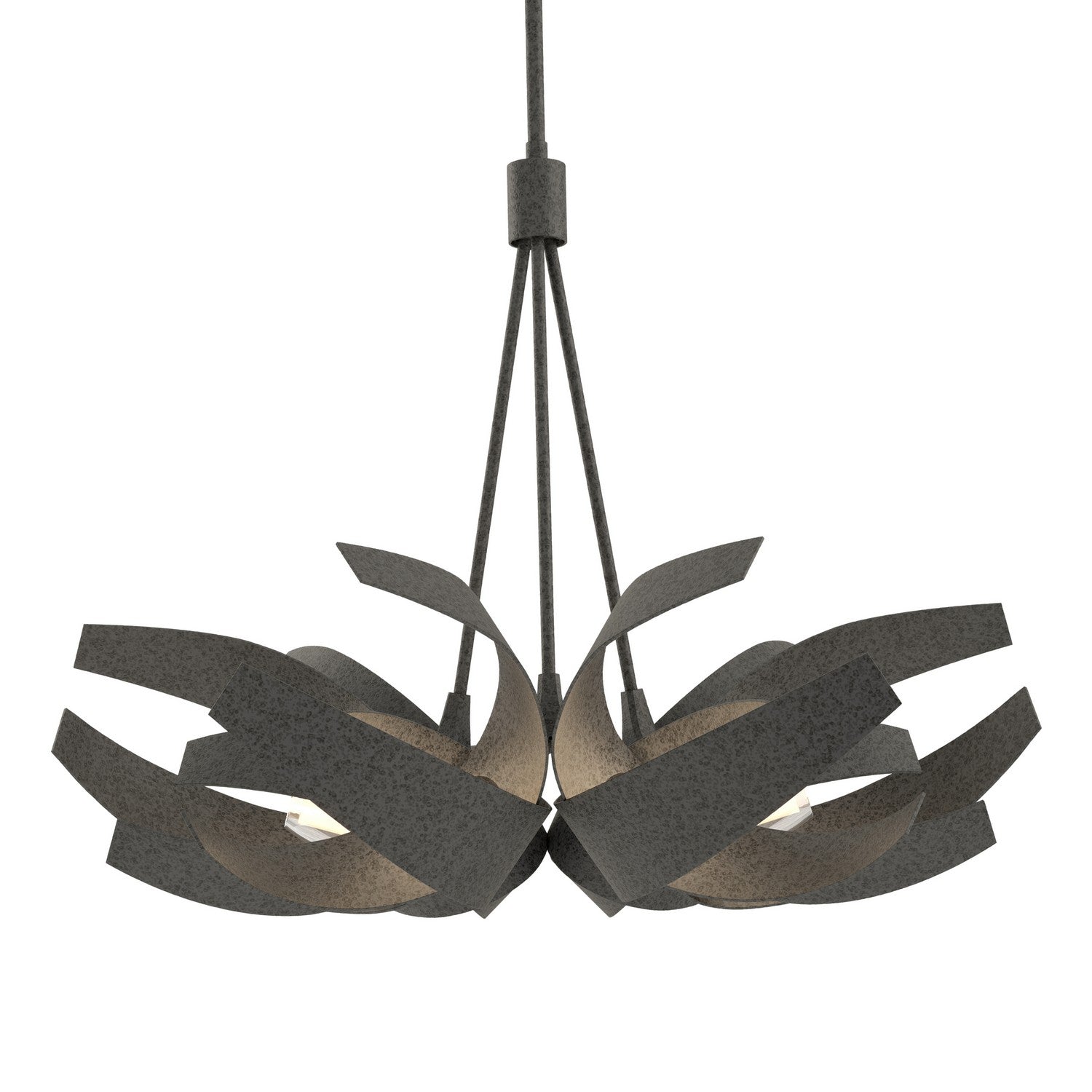 Hubbardton Forge - 136501-SKT-MULT-20-YE0352 - Six Light Pendant - Corona - Natural Iron