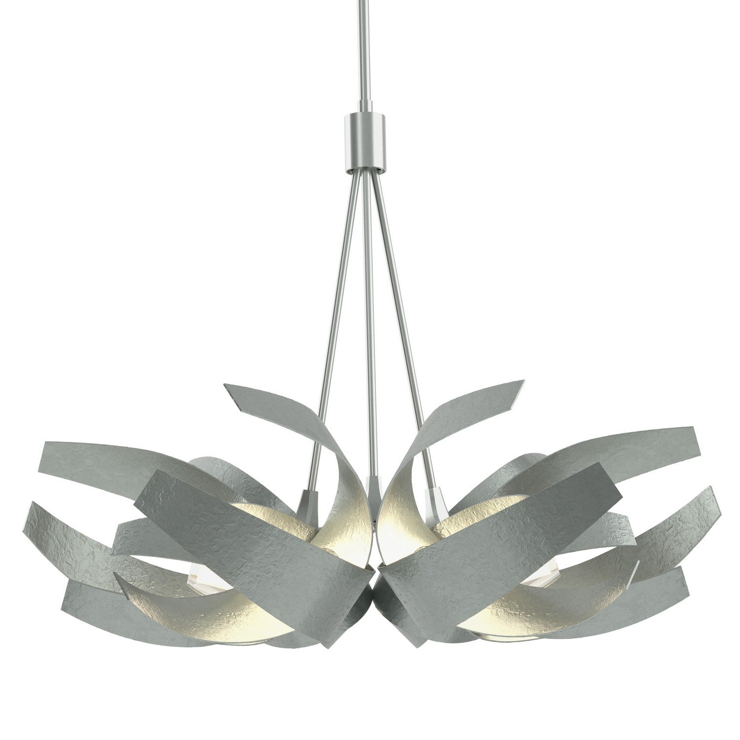 Hubbardton Forge - 136501-SKT-MULT-82-YE0352 - Six Light Pendant - Corona - Vintage Platinum