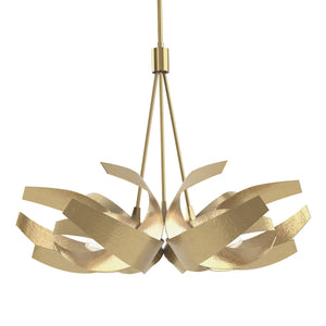 Hubbardton Forge - 136501-SKT-MULT-86-YE0352 - Six Light Pendant - Corona - Modern Brass