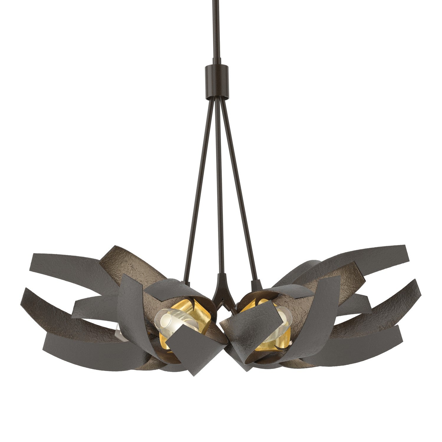 Hubbardton Forge - 136502-SKT-MULT-14-BR-YE0352 - Corona Brass Accent Pendant - Corona - Oil Rubbed Bronze