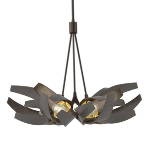 Hubbardton Forge - 136502-SKT-MULT-14-BR-YE0352 - Six Light Pendant - Corona - Oil Rubbed Bronze