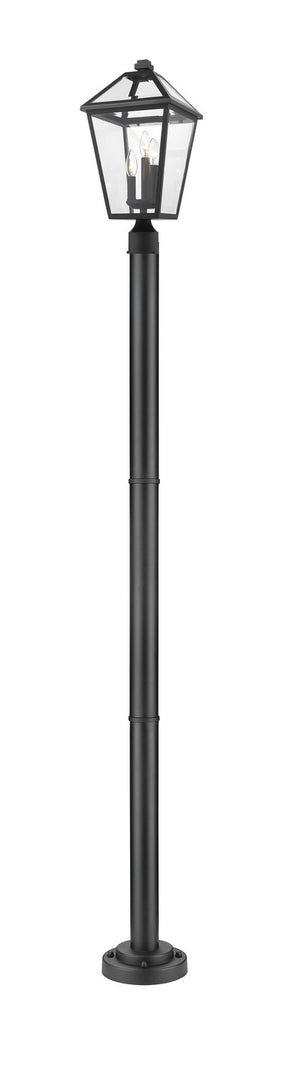 Z-Lite - 579PHBR-567P-BK - Three Light Outdoor Post Mounted Fixture - Talbot - Black