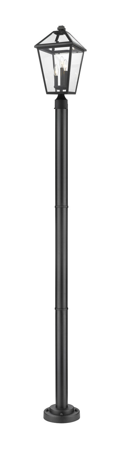 Z-Lite - 579PHBR-567P-BK - Three Light Outdoor Post Mounted Fixture - Talbot - Black