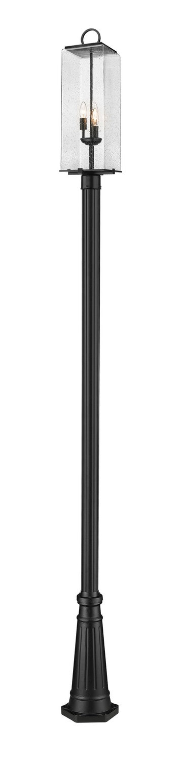 Z-Lite - 592PHBR-519P-BK - Three Light Outdoor Post Mounted Fixture - Sana - Black