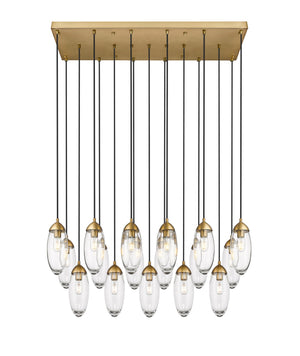 Z-Lite - 651P-17L-RB - 17 Light Linear Chandelier - Arden - Rubbed Brass