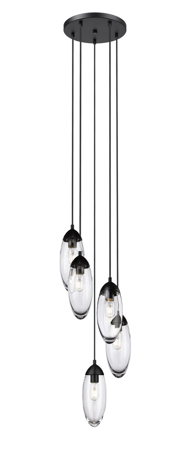 Z-Lite - 651P-5R-MB - Five Light Chandelier - Arden - Matte Black