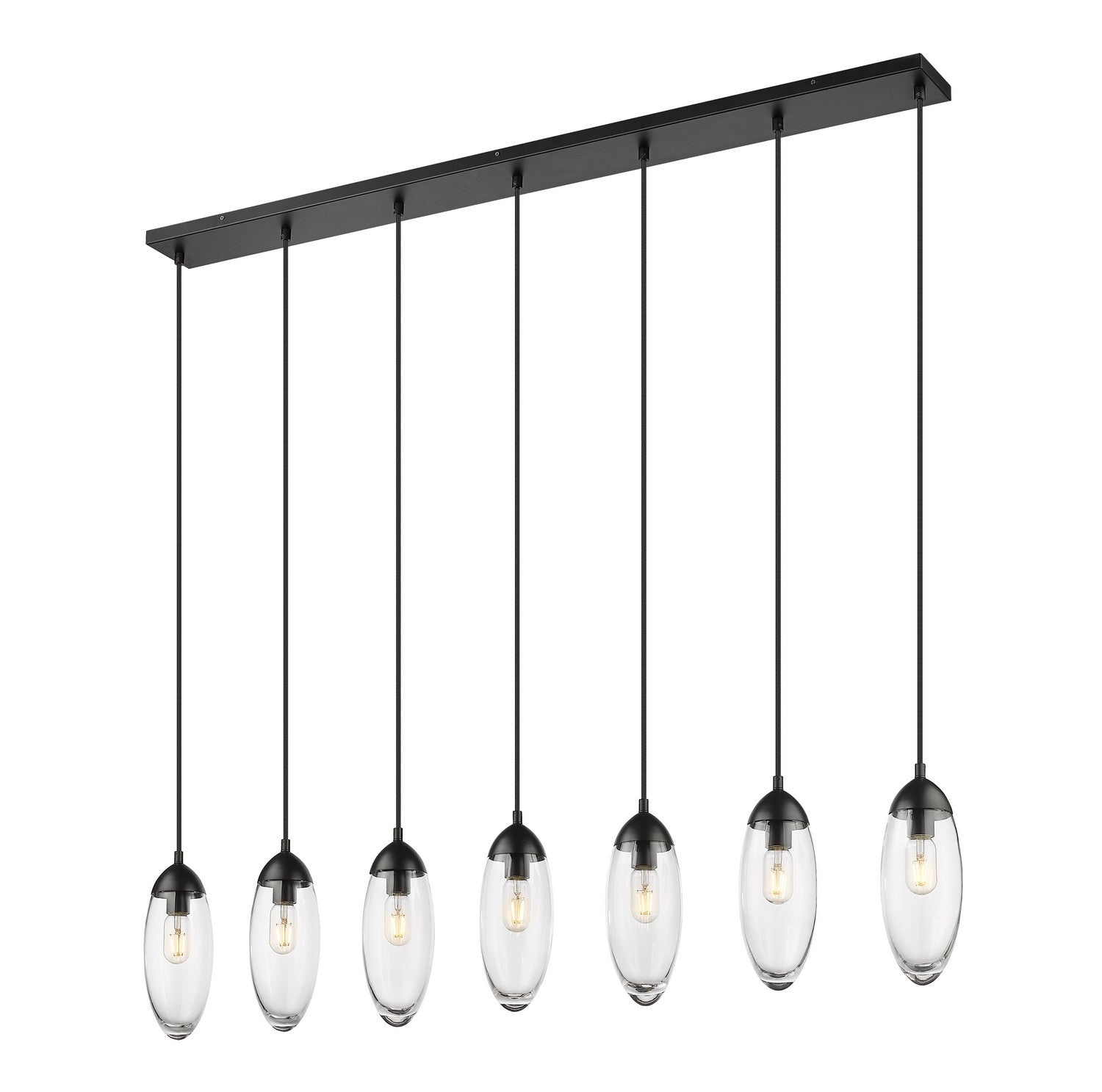 Z-Lite - 651P-7L-MB - Seven Light Linear Chandelier - Arden - Matte Black