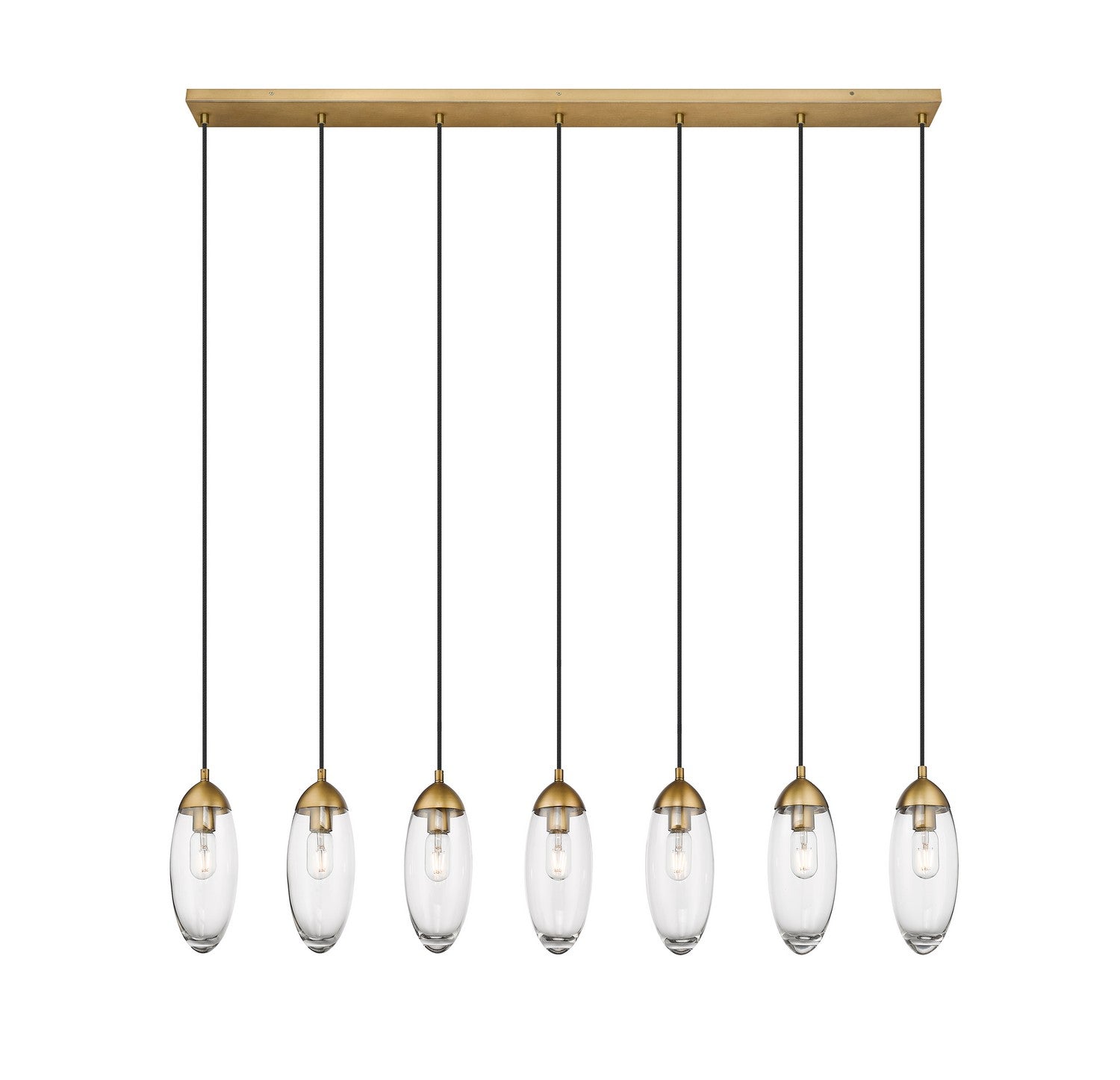 Z-Lite - 651P-7L-RB - Seven Light Linear Chandelier - Arden - Rubbed Brass