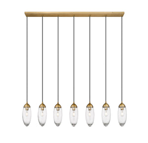 Z-Lite - 651P-7L-RB - Seven Light Linear Chandelier - Arden - Rubbed Brass