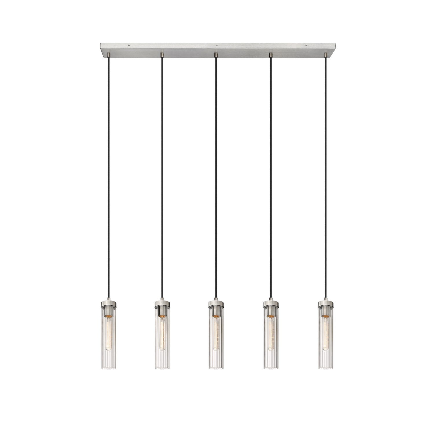 Z-Lite - 740P-5L-BN - Five Light Linear Chandelier - Beau - Brushed Nickel