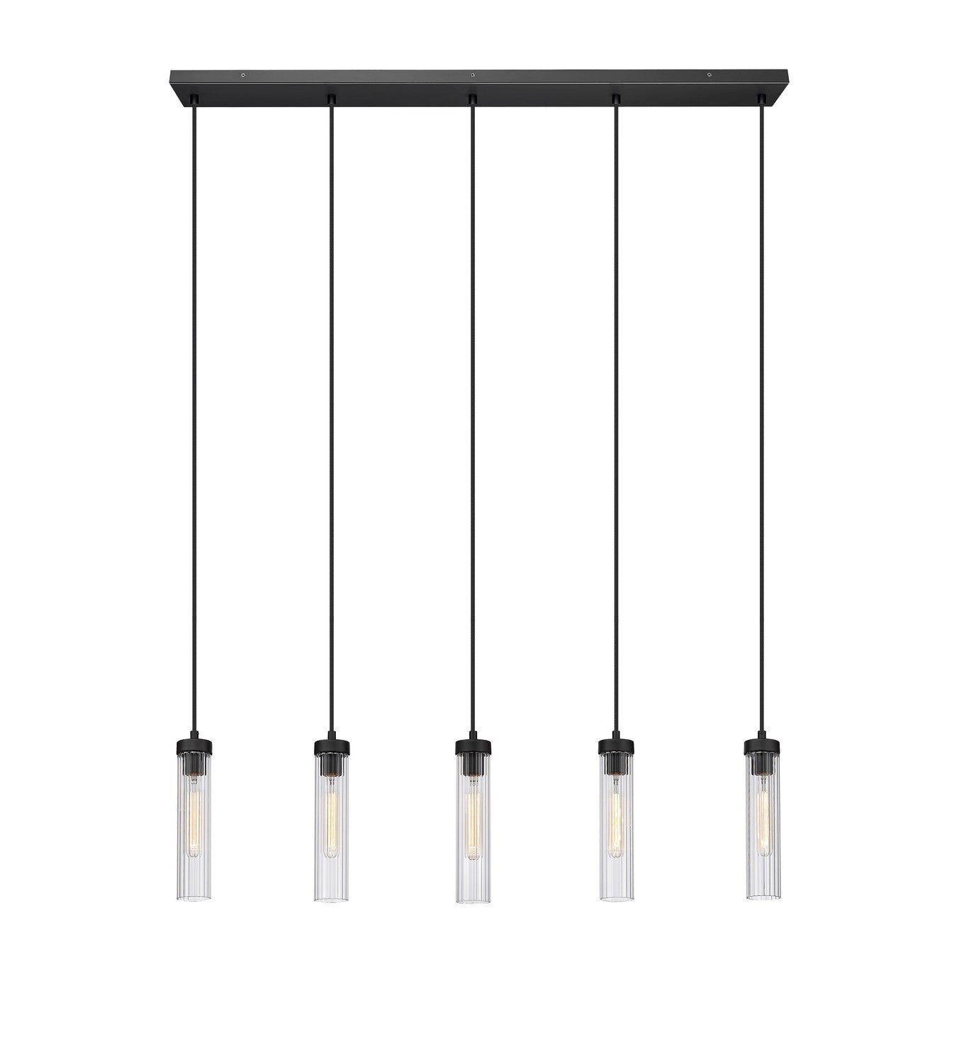 Z-Lite - 740P-5L-MB - Five Light Linear Chandelier - Beau - Matte Black