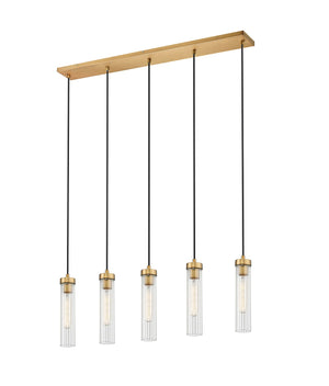 Z-Lite - 740P-5L-RB - Five Light Linear Chandelier - Beau - Rubbed Brass