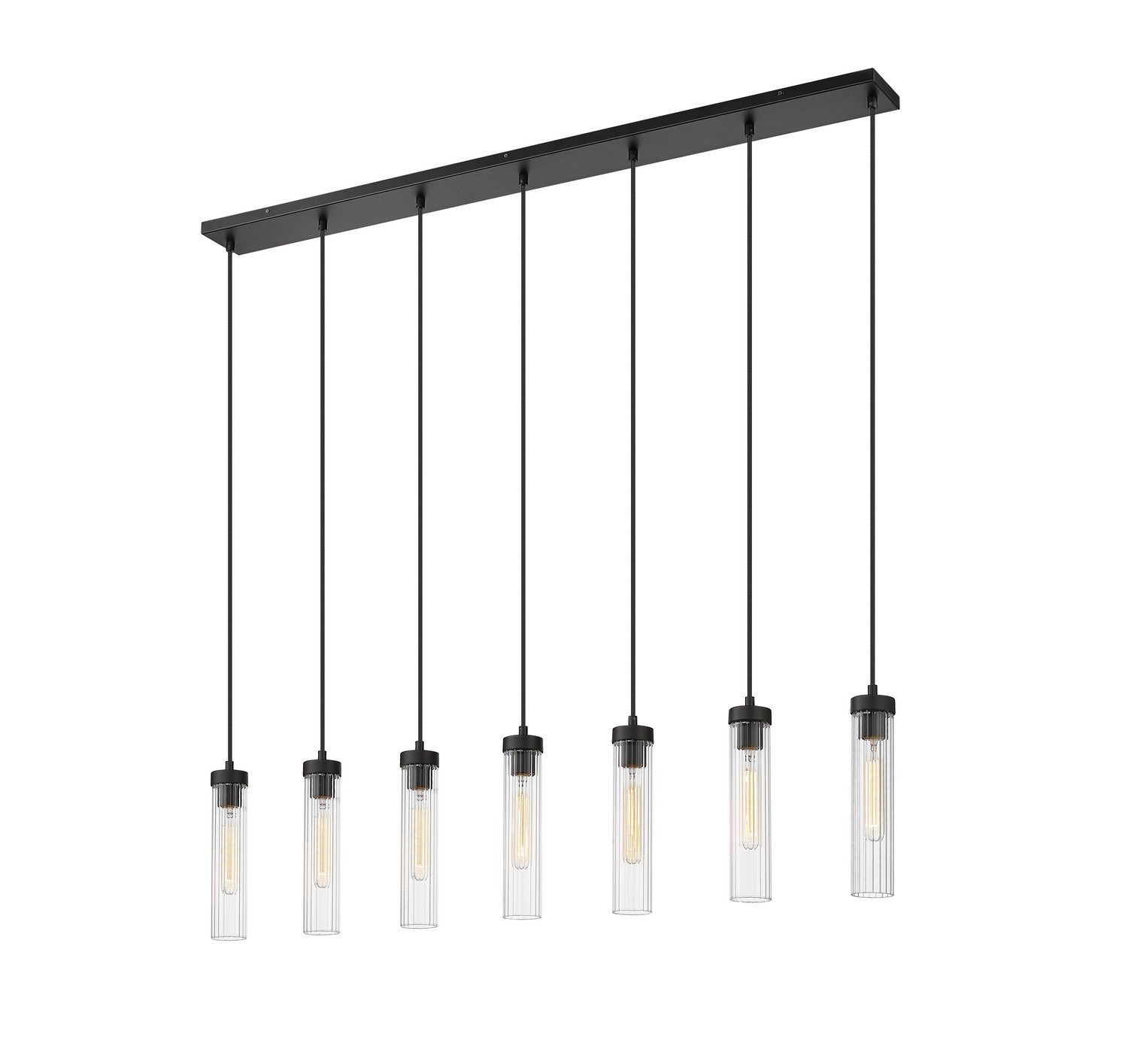 Z-Lite - 740P-7L-MB - Seven Light Linear Chandelier - Beau - Matte Black